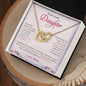 To My Lovely Daughter | Always Keep Me In Your Heart | Interlocking Hearts necklace