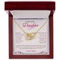 To My Lovely Daughter | Always Keep Me In Your Heart | Interlocking Hearts necklace