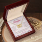 To My Lovely Daughter | Always Keep Me In Your Heart | Interlocking Hearts necklace