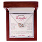 To My Lovely Daughter | Always Keep Me In Your Heart | Interlocking Hearts necklace