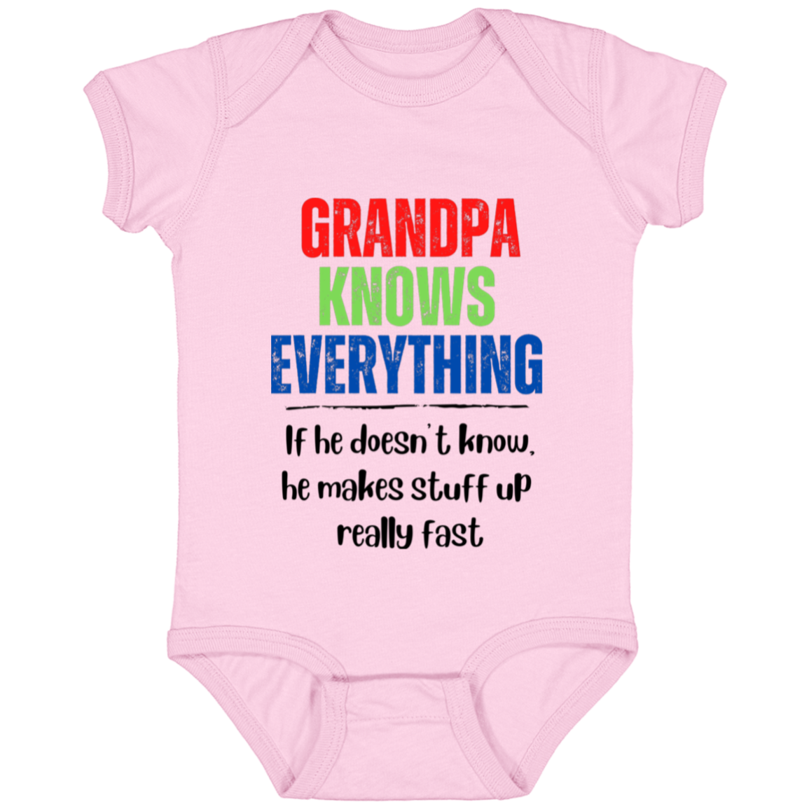 Baby Onesie Grandpa Knows Everything | New Baby Gift