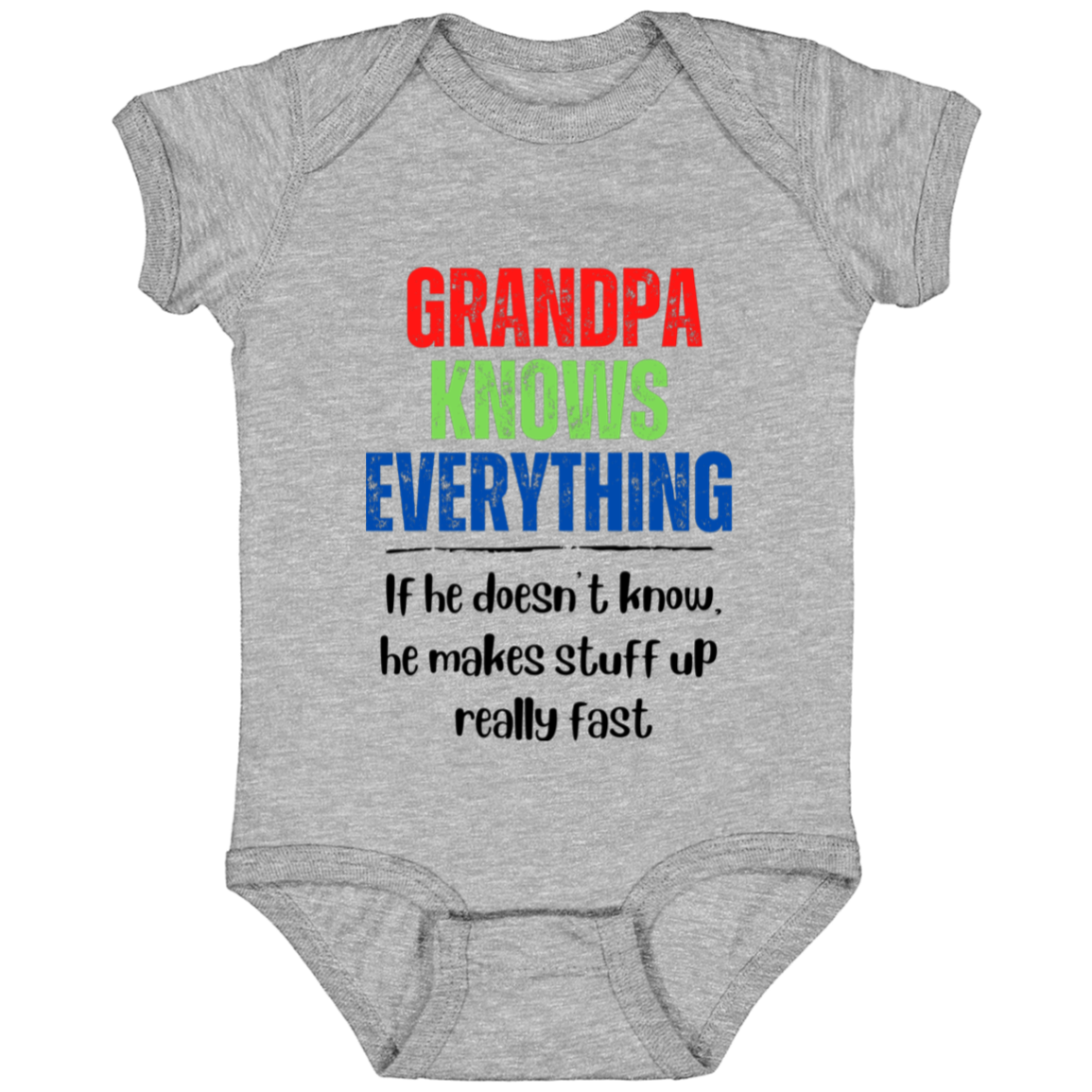 Baby Onesie Grandpa Knows Everything | New Baby Gift