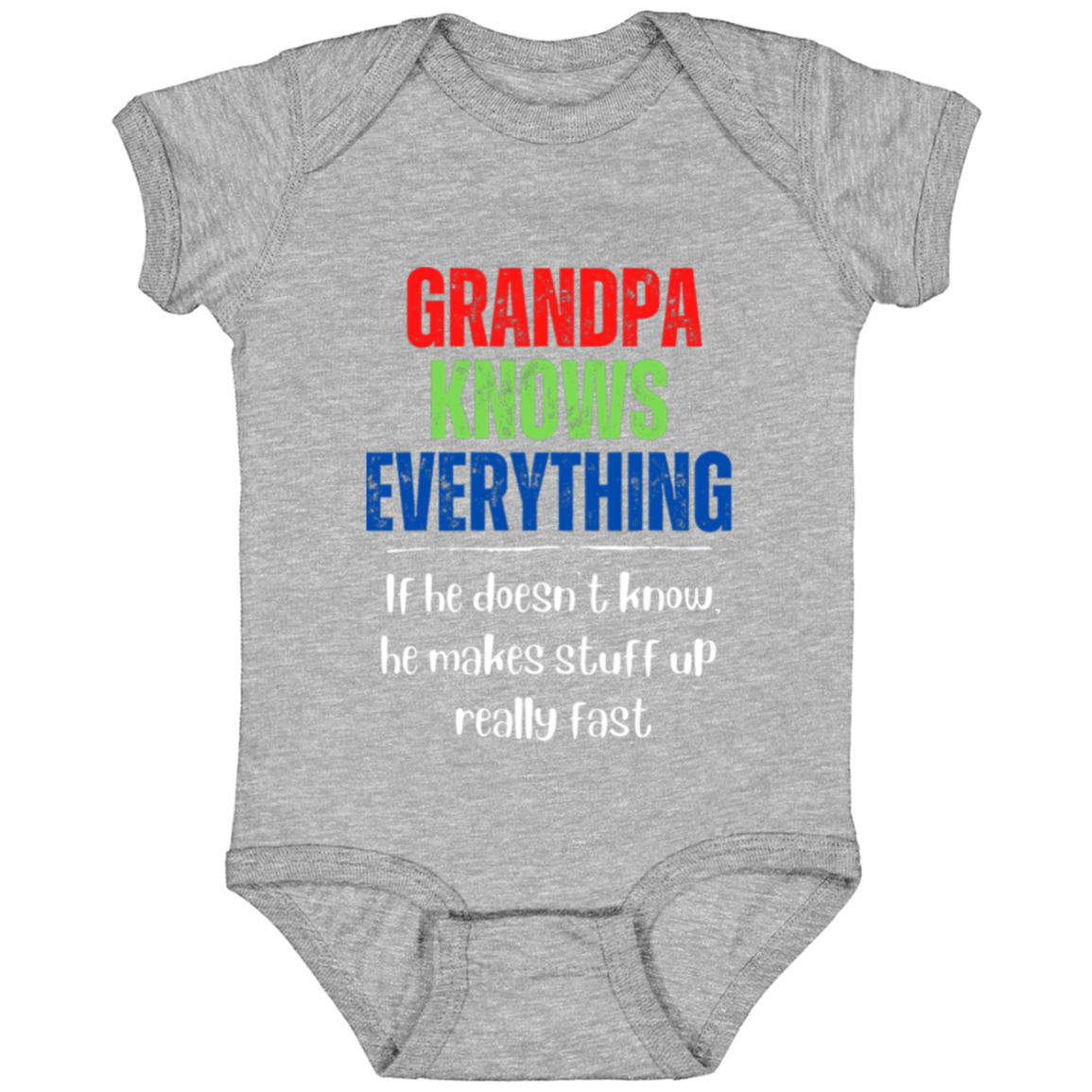 Baby Onesie Grandpa Knows Everything | New Baby Gift