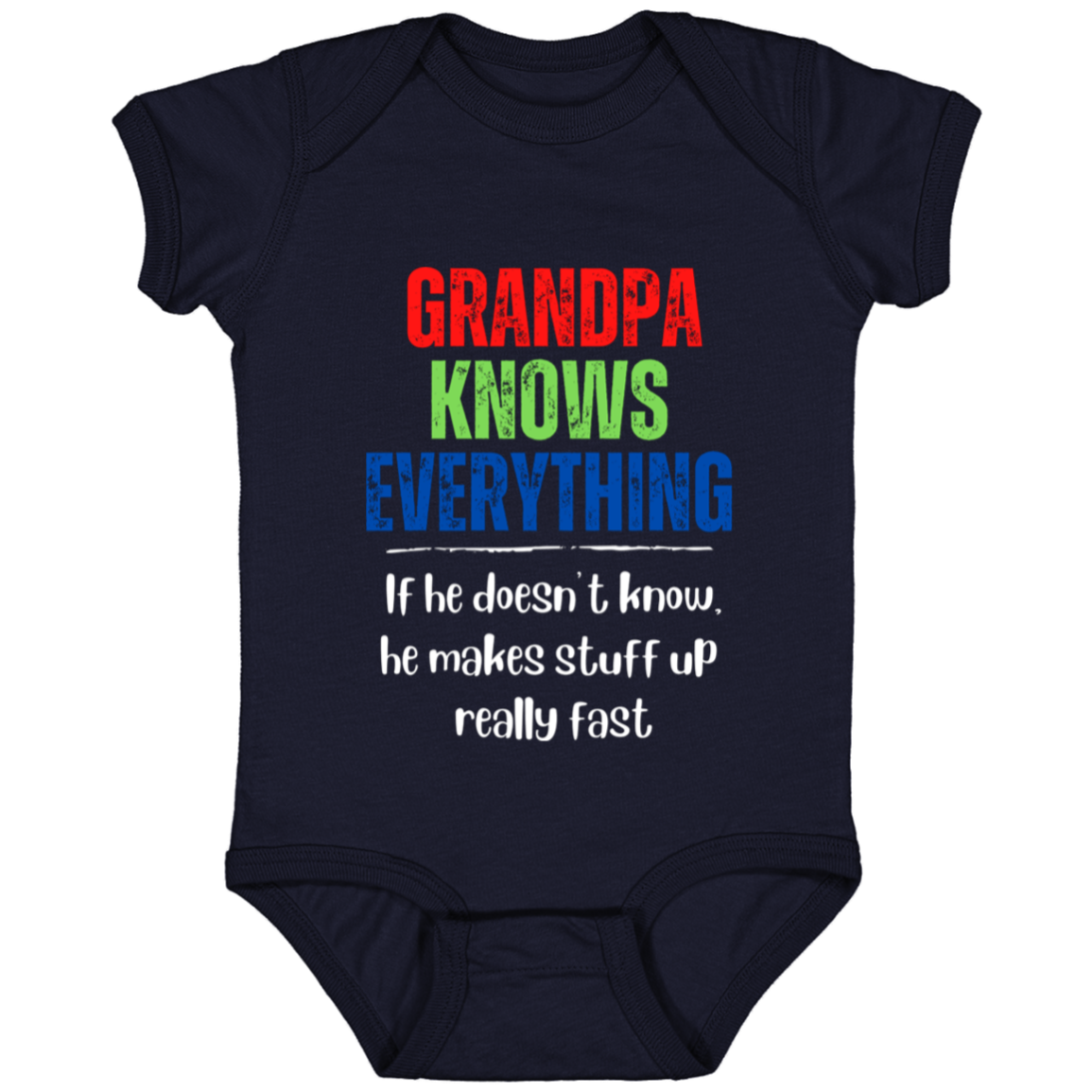 Baby Onesie Grandpa Knows Everything | New Baby Gift