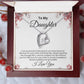 To My Daughter | Forever Love Necklace | Birthday Gift | Mother's Day Gift | Christmas Gift | Valentine's Day Gift | Graduation Gift | White Background