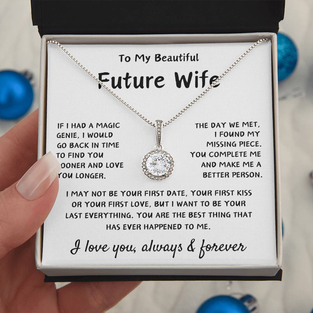 To My Future Wife | Eternal Hope Necklace | Engagement Gift | Birthday Gift | Valentine's Day Gift | Christmas Gift | White Background