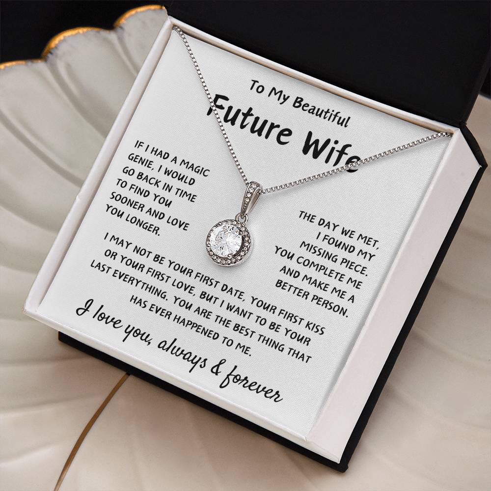 To My Future Wife | Eternal Hope Necklace | Engagement Gift | Birthday Gift | Valentine's Day Gift | Christmas Gift | White Background