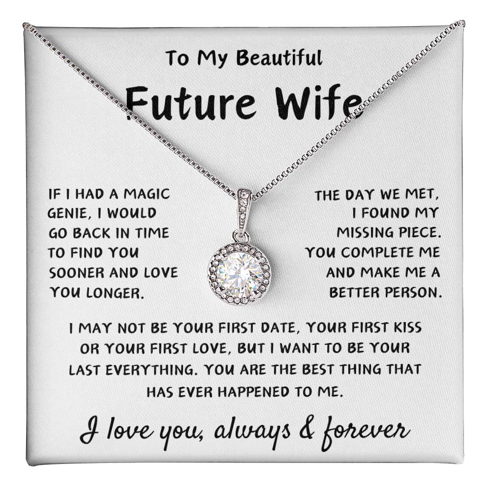 To My Future Wife | Eternal Hope Necklace | Engagement Gift | Birthday Gift | Valentine's Day Gift | Christmas Gift | White Background