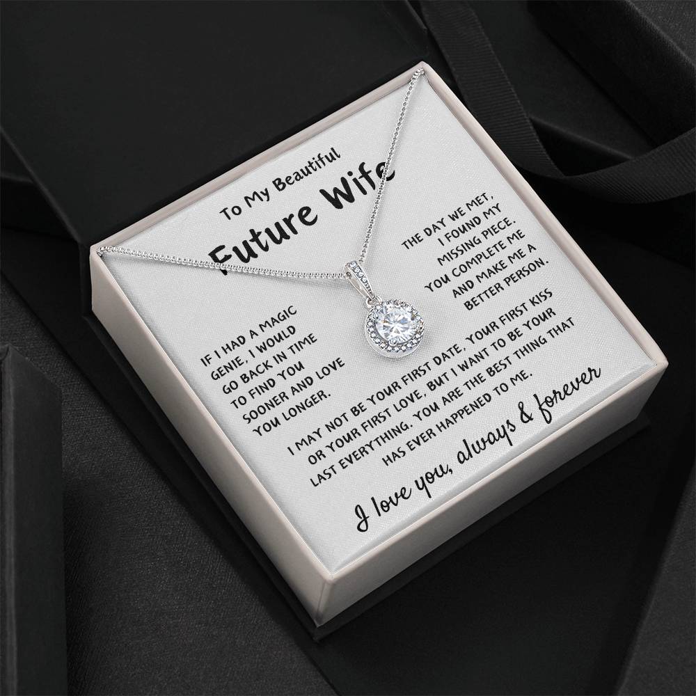 To My Future Wife | Eternal Hope Necklace | Engagement Gift | Birthday Gift | Valentine's Day Gift | Christmas Gift | White Background