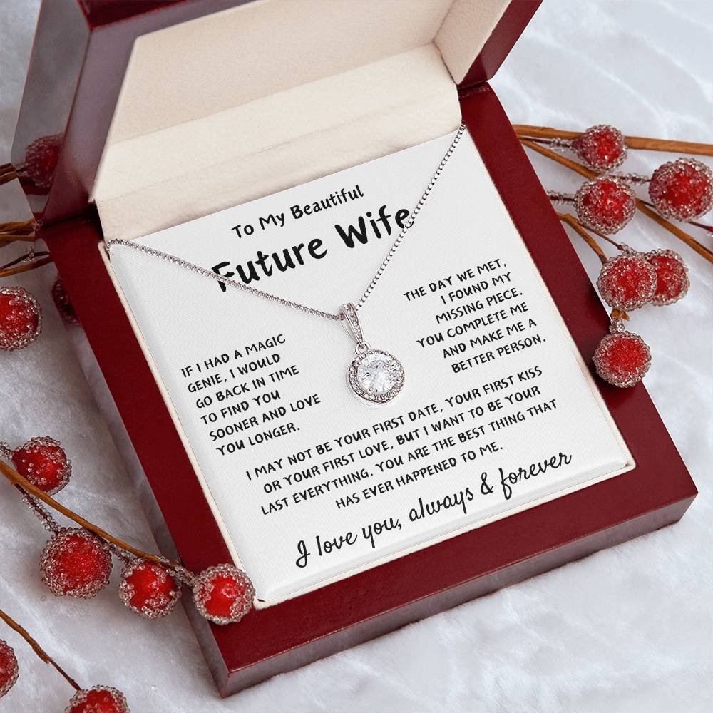 To My Future Wife | Eternal Hope Necklace | Engagement Gift | Birthday Gift | Valentine's Day Gift | Christmas Gift | White Background