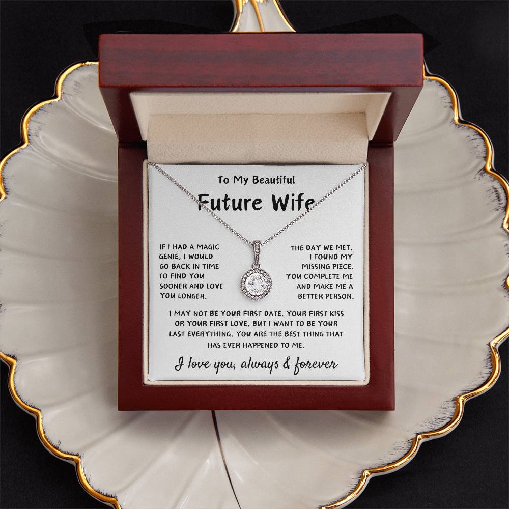 To My Future Wife | Eternal Hope Necklace | Engagement Gift | Birthday Gift | Valentine's Day Gift | Christmas Gift | White Background