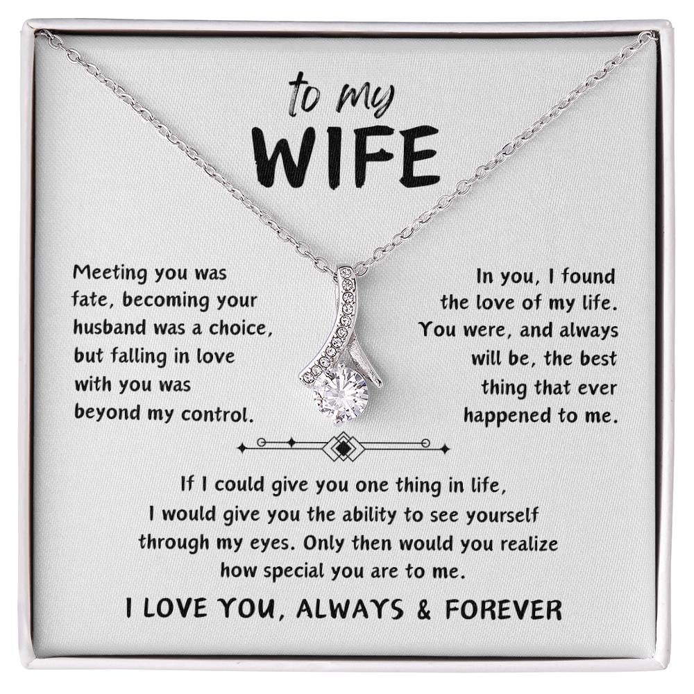 To My Wife | Alluring Beauty Necklace | Birthday Gift | Anniversary Gift | Valentine's Day Gift | Mother's Day Gift | Christmas Gift | White Background