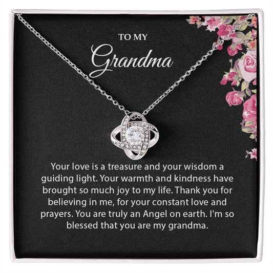 To My Grandma | I'm So Blessed That You Are My Grandma | Love Knot Necklace