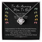 Mom To Be | Baby Feet | Love Knot Necklace | Mother's Day Gift | Baby Shower Gift | Black Background