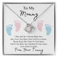 Mommy to Be | Baby Feet | Love Knot Necklace | Mother's Day Gift | Baby Shower Gift | White Background