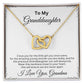 To My Granddaughter | Interlocking Hearts Necklace | Birthday Gift | Mother's Day gift | Christmas Gift | Valentine's Day Gift | Graduation Gift | White Background