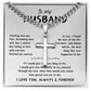 To My Husband | Artisan Cross Necklace | Birthday Gift | Anniversary Gift | Valentine's Day Gift | Father's Day Gift | Christmas Gift | White Background