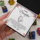 To My Daughter | Forever Love Necklace | Birthday Gift | Mother's Day Gift | Christmas Gift | Valentine's Day Gift | Graduation Gift | White Background