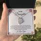 To My Daughter | Forever Love Necklace | Birthday Gift | Mother's Day Gift | Christmas Gift | Valentine's Day Gift | Graduation Gift | White Background