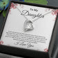 To My Daughter | Forever Love Necklace | Birthday Gift | Mother's Day Gift | Christmas Gift | Valentine's Day Gift | Graduation Gift | White Background