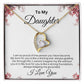 To My Daughter | Forever Love Necklace | Birthday Gift | Mother's Day Gift | Christmas Gift | Valentine's Day Gift | Graduation Gift | White Background