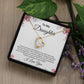 To My Daughter | Forever Love Necklace | Birthday Gift | Mother's Day Gift | Christmas Gift | Valentine's Day Gift | Graduation Gift | White Background