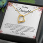 To My Daughter | Forever Love Necklace | Birthday Gift | Mother's Day Gift | Christmas Gift | Valentine's Day Gift | Graduation Gift | White Background
